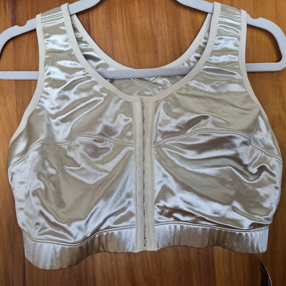 ENELL SPORT High Impact Max Support Bra Full Figure Size 3 ECRU Beige Nude